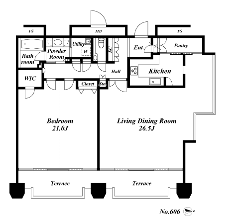 1LDKの間取図